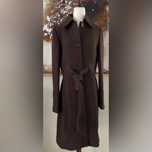 J. Crew chocolate brown New Lady Day wool blend peacoat size 10 BNWT~